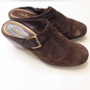Cole Haan | Nike Air Max Brown Buckle Suede Clogs